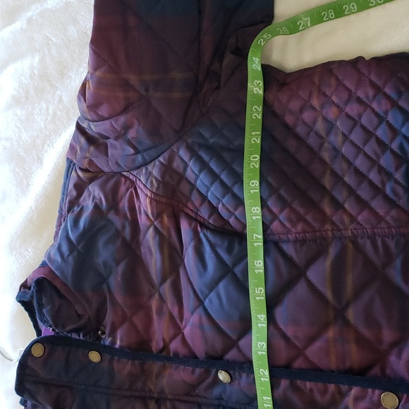 Lands' End Plus Size Plaid Quilted Puffer Jacket - Picture 13 of 16